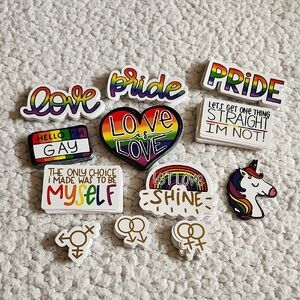 Colorful Pride Stickers Set ~275 stickers 12 designs  1" to 3" various sizes